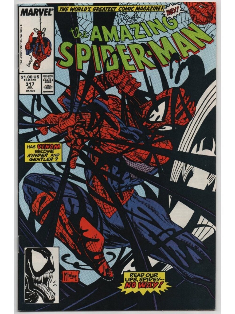 Amazing Spider-Man 317 Marvel Comics 1989 VF 8.0 Venom Apperance Todd McFarlane